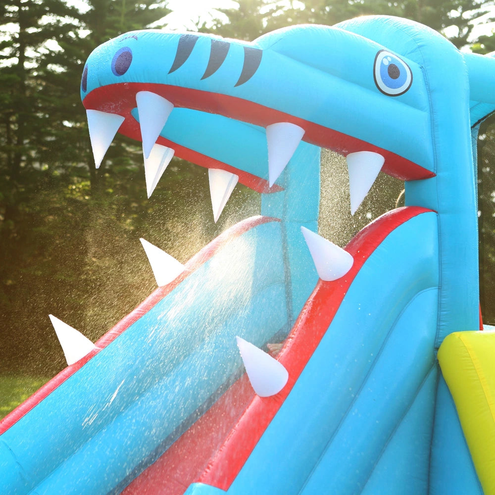 Happy Hop Dinosaur Water Park Bouncy Castle with Slide