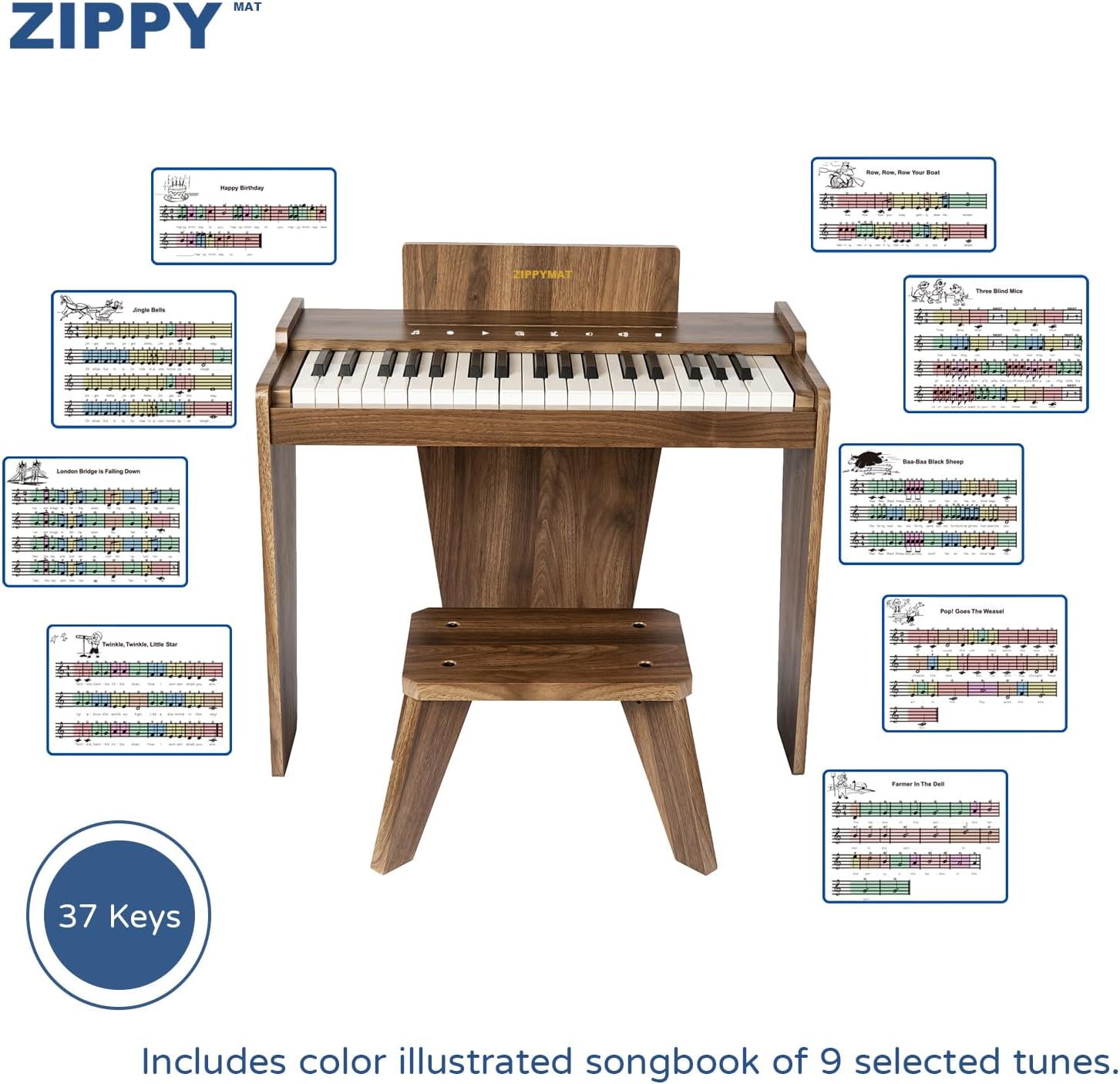 Wooden Piano Keyboard for Kids