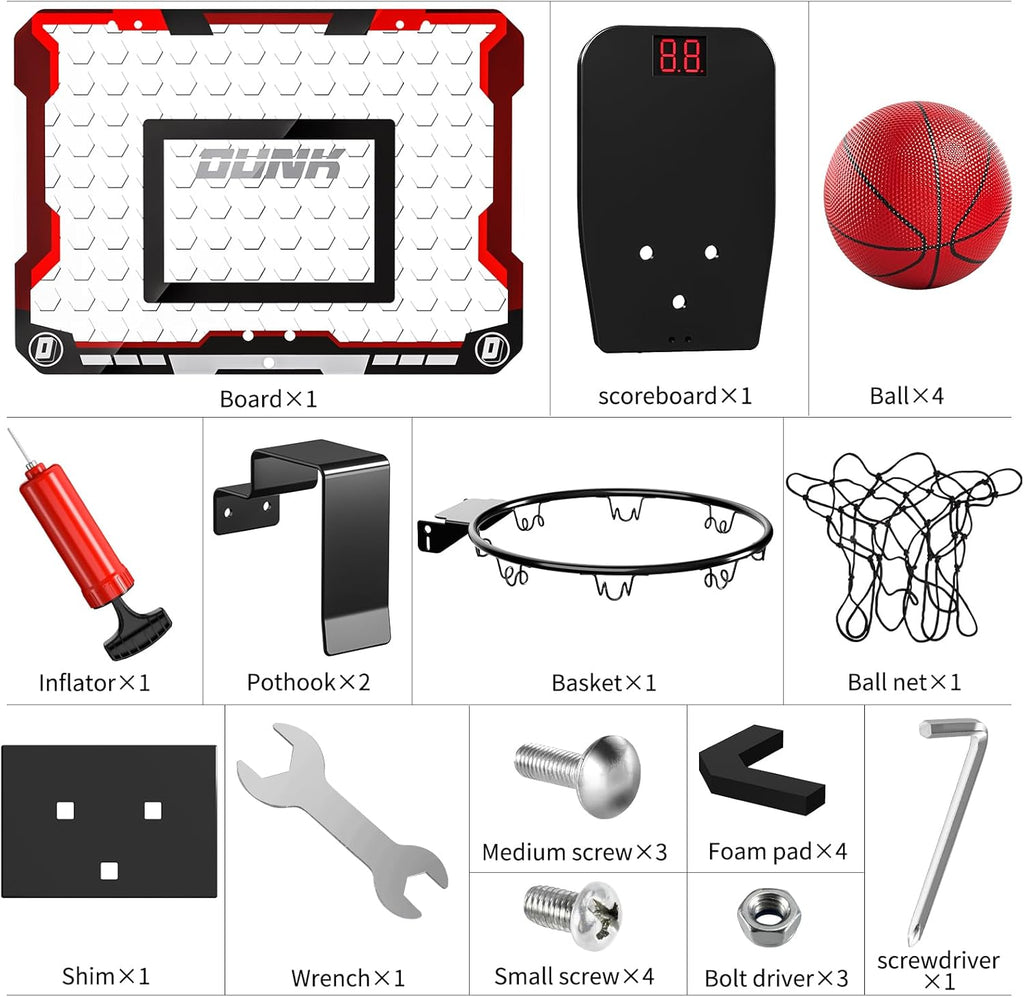 Basketball Hoop Indoor With 4 Balls