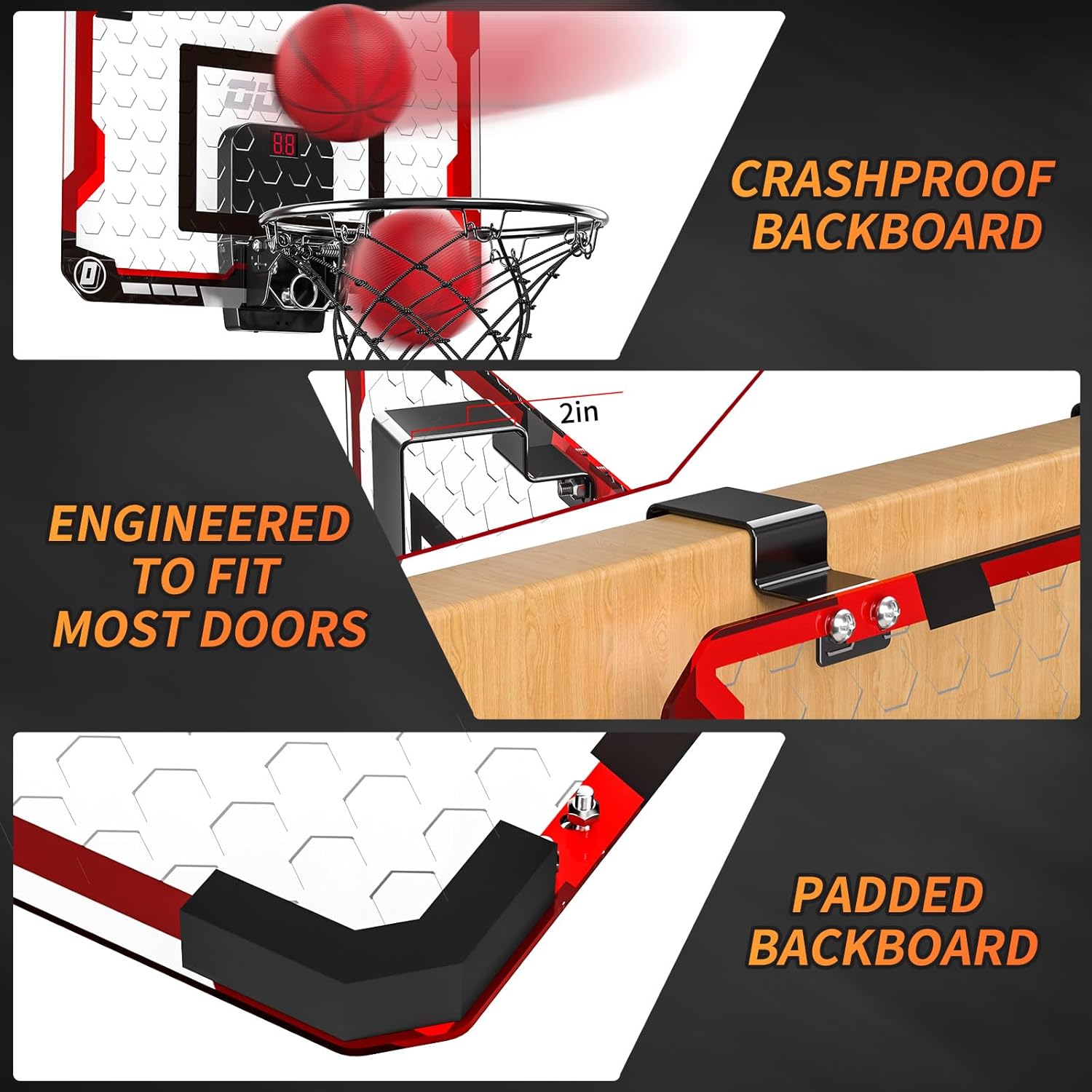 Basketball Hoop Indoor With 4 Balls