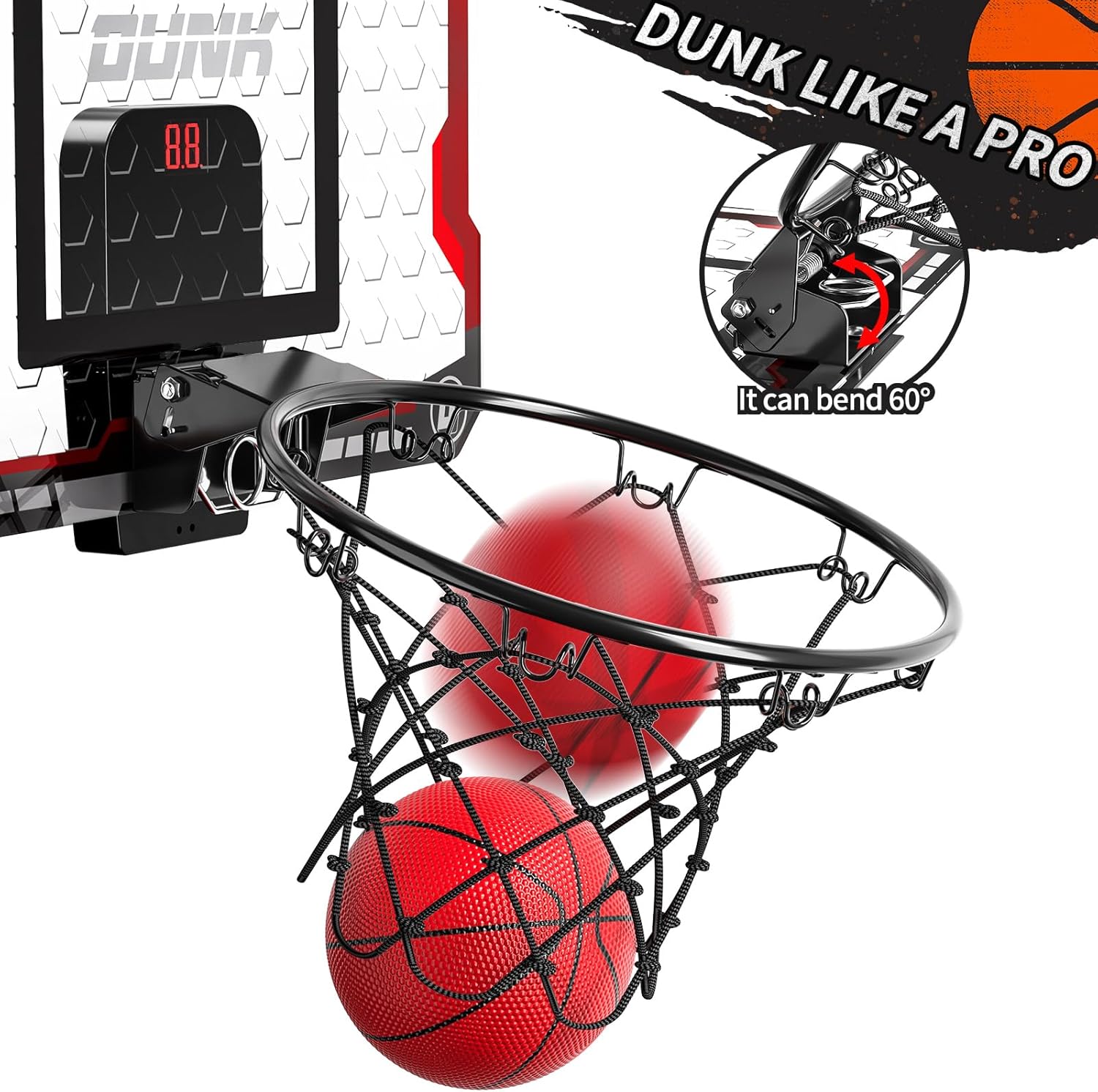 Basketball Hoop Indoor With 4 Balls