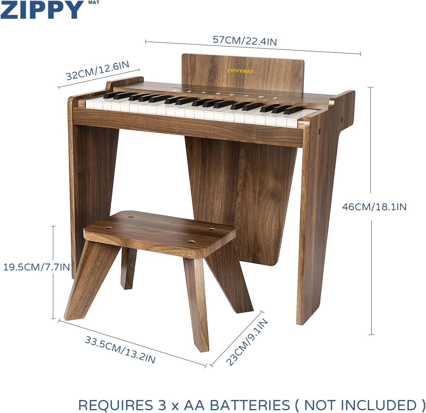 Wooden Piano Keyboard for Kids