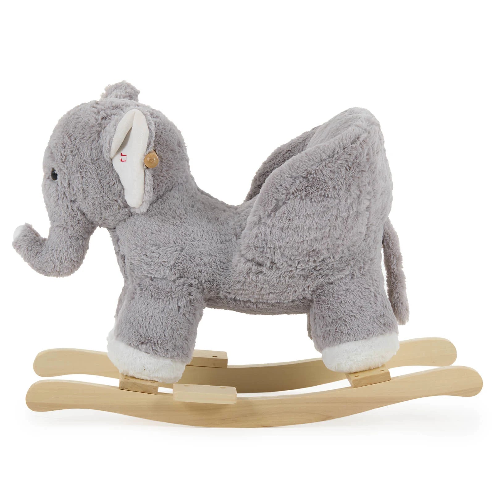 Puggle Plush Wooden Rocking Elephant Seat with Sounds