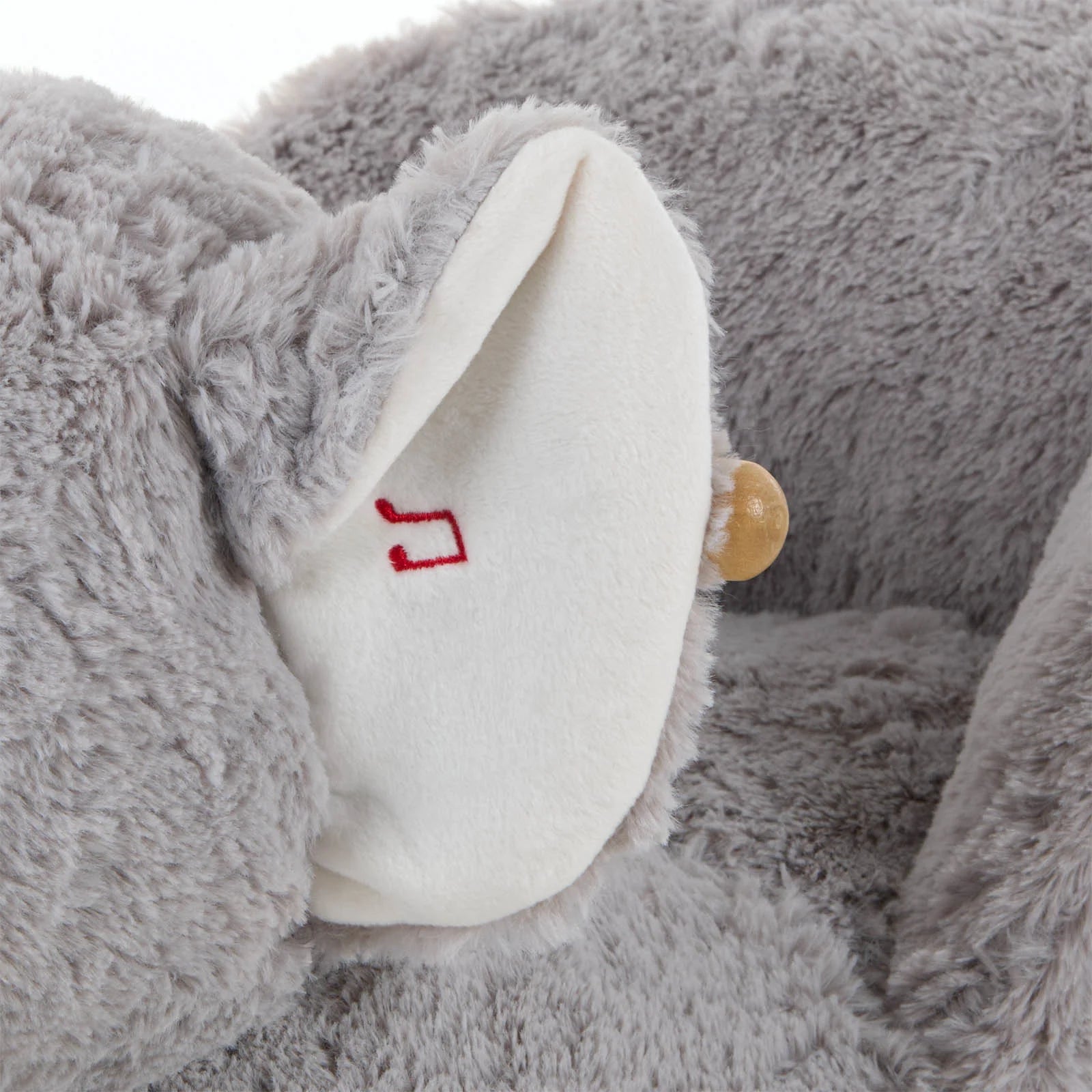Puggle Plush Wooden Rocking Elephant Seat with Sounds